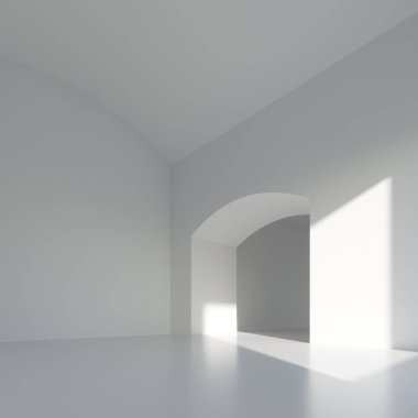 Ark 3D görüntülü Beyaz Oda