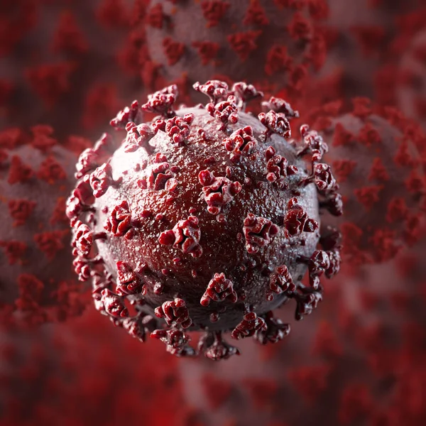 Coronavirus Covid Propuknutí Pandemické Onemocnění Koncepce Buňkami Onemocnění Krvi — Stock fotografie