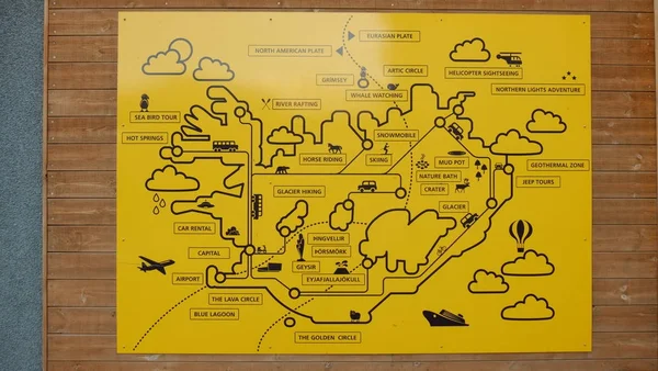 İzlanda harita yerler ile