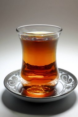 Close up of a cup of Azerbaijani tea clipart