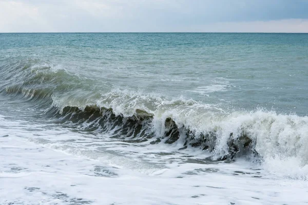 Wirbelnde Welle Die Bildung Der Welle Brandung Leichter Sturm Punkte — Stockfoto