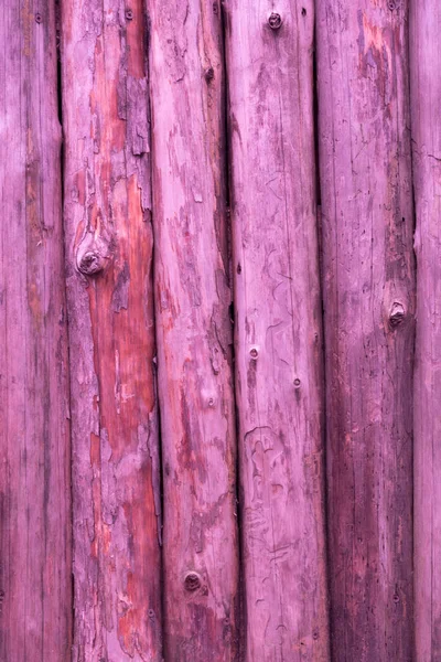 Różowa Drewniana Ściana Wykonana Drewna Sosnowego Jako Tło Tekstury Kłody — Zdjęcie stockowe