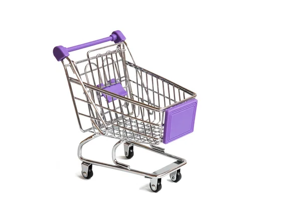 Shopping Cart Empty Purple Elements — Stock Photo, Image