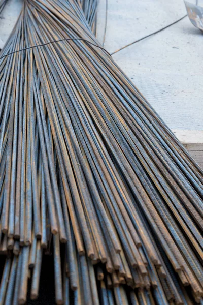 Bars Rebar Close Rust Background — Stock Photo, Image