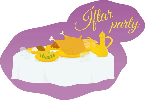 Invitataion kartı mutlu parti Iftar paylaşılmasını gıda ile ilgili