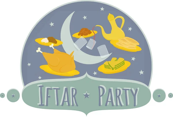 Invitataion kartı mutlu parti Iftar paylaşılmasını gıda ile ilgili