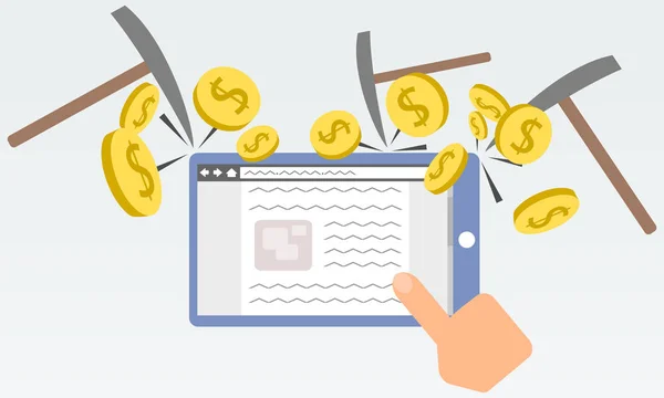 Birisi Internet veya sosyal ağlar iken bir tablet Pc mayınlı