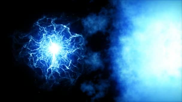 Étoile ardente avec une flamme brillante dans la nébuleuse 