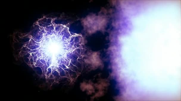 Étoile ardente avec une flamme brillante dans la nébuleuse 