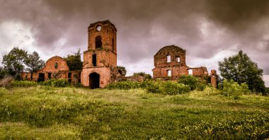 Eski kale kalıntıları, Korets kalesinin Rivne region, Ukrayna