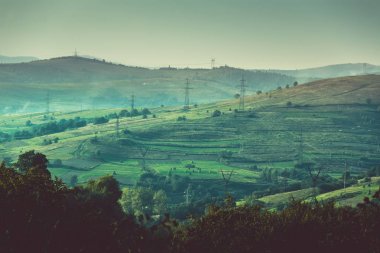 Karpat Dağları, Ukrayna, dağ panoramik manzarası güzel yaz görünümünde