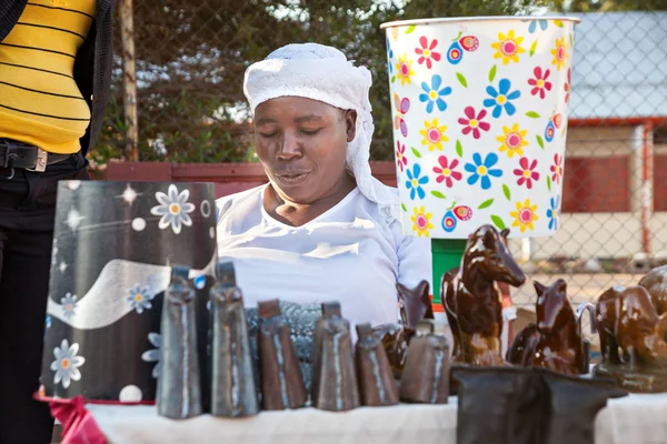 Venditore ambulante africano — Foto Stock