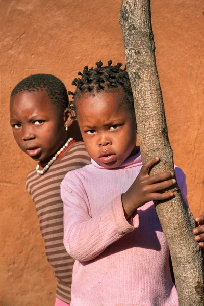 Fratelli africani nel retro della casa — Foto Stock