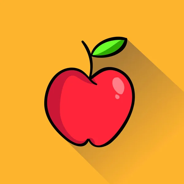 Illustration Vectorielle Colorée Avec Des Fruits Dessinés Main Apple Conçu — Image vectorielle