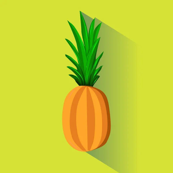 Illustration Vectorielle Colorée Avec Des Fruits Dessinés Main Ananas Conçu — Image vectorielle