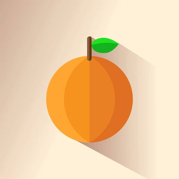 Illustration Vectorielle Colorée Avec Des Fruits Dessinés Main Orange Conçu — Image vectorielle