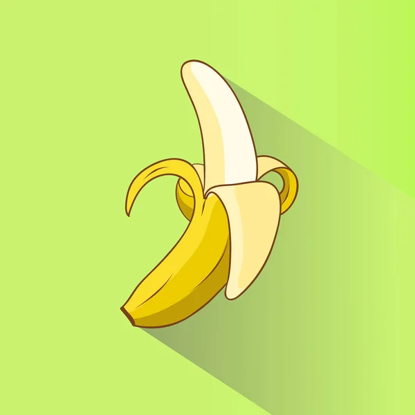 Illustration Vectorielle Colorée Avec Des Fruits Dessinés Main Banane Conçue — Image vectorielle