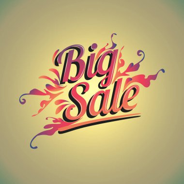 Büyük satış etiket. Vektör çizim.