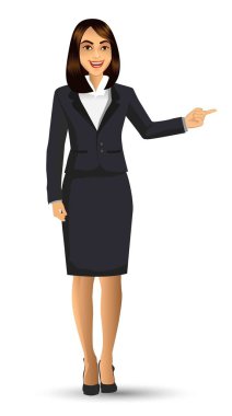 Takım, vektör çizim giyen işkadını