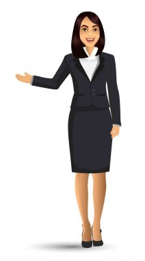 Takım, vektör çizim giyen işkadını