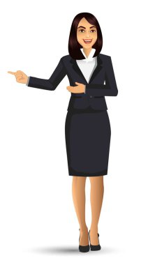 Takım, vektör çizim giyen işkadını