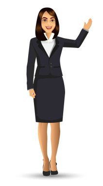 Takım, vektör çizim giyen işkadını