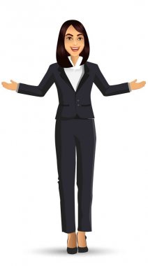 Takım, vektör çizim giyen işkadını