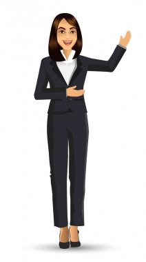 Takım, vektör çizim giyen işkadını