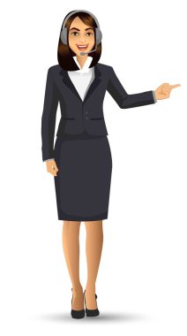 Takım, vektör çizim giyen işkadını