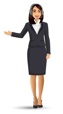 Takım, vektör çizim giyen işkadını