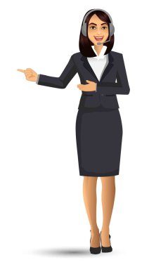 Takım, vektör çizim giyen işkadını