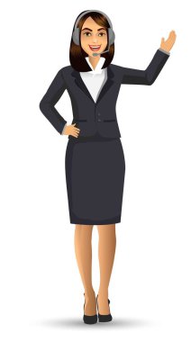 Takım, vektör çizim giyen işkadını