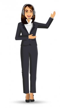 Takım, vektör çizim giyen işkadını