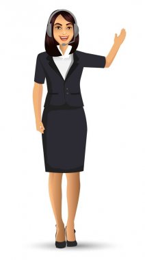 Takım, vektör çizim giyen işkadını