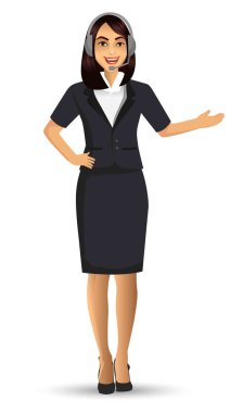 Takım, vektör çizim giyen işkadını