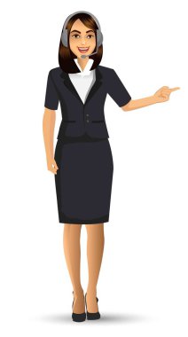 Takım, vektör çizim giyen işkadını