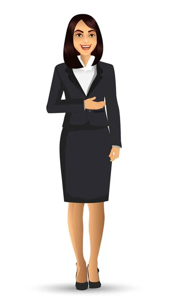 Mujer Negocios Con Traje Ilustración Vectores — Vector de stock