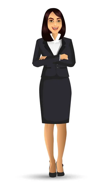 Mujer Negocios Con Traje Ilustración Vectores — Vector de stock