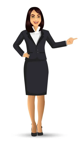 Mujer Negocios Con Traje Ilustración Vectores — Vector de stock