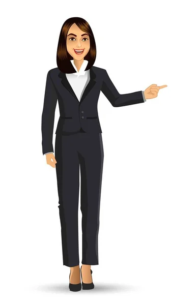 Mujer Negocios Con Traje Ilustración Vectores — Vector de stock