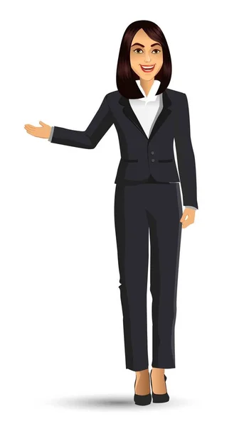 Businesswoman Wearing Suit Vector Illustration — Stock Vector