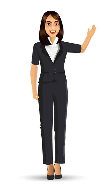 Mujer Negocios Con Traje Ilustración Vectores — Vector de stock