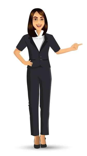 Mujer Negocios Con Traje Ilustración Vectores — Vector de stock