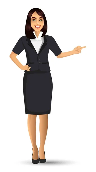Businesswoman Wearing Suit Vector Illustration — Stock Vector