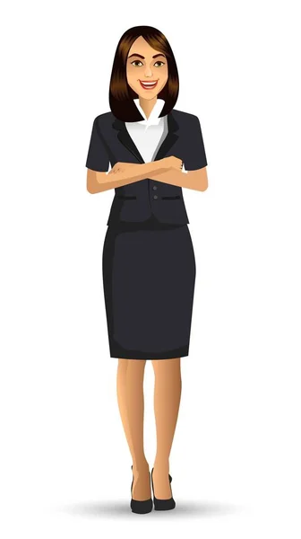 Mujer Negocios Con Traje Ilustración Vectores — Vector de stock