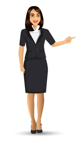 Mujer Negocios Con Traje Ilustración Vectores — Vector de stock