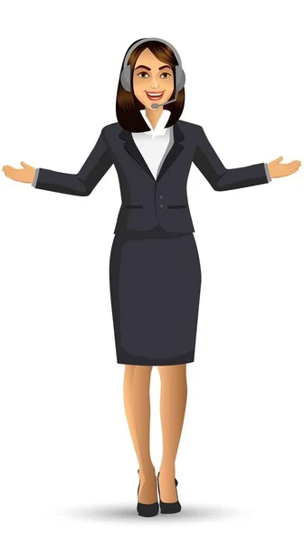 Businesswoman Wearing Suit Vector Illustration — Stock Vector