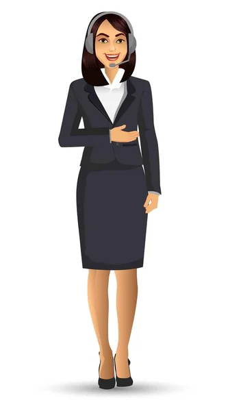 Mulher Negócios Vestindo Terno Ilustração Vetorial — Vetor de Stock