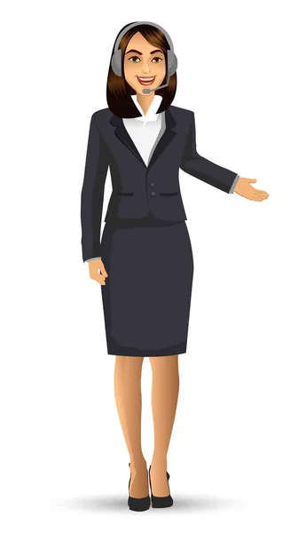 Businesswoman Wearing Suit Vector Illustration — Stock Vector