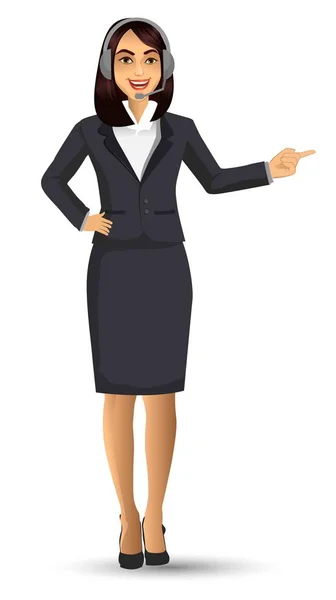 Businesswoman Wearing Suit Vector Illustration — Stock Vector